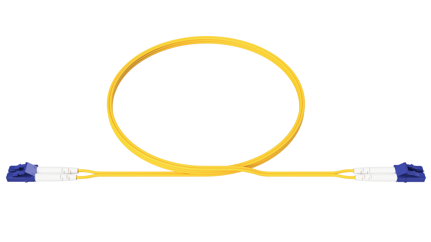 LC Duplex UPC to LC Duplex UPC, Single Mode OS2, 2 Fiber, OFNP, Type A-B Cable